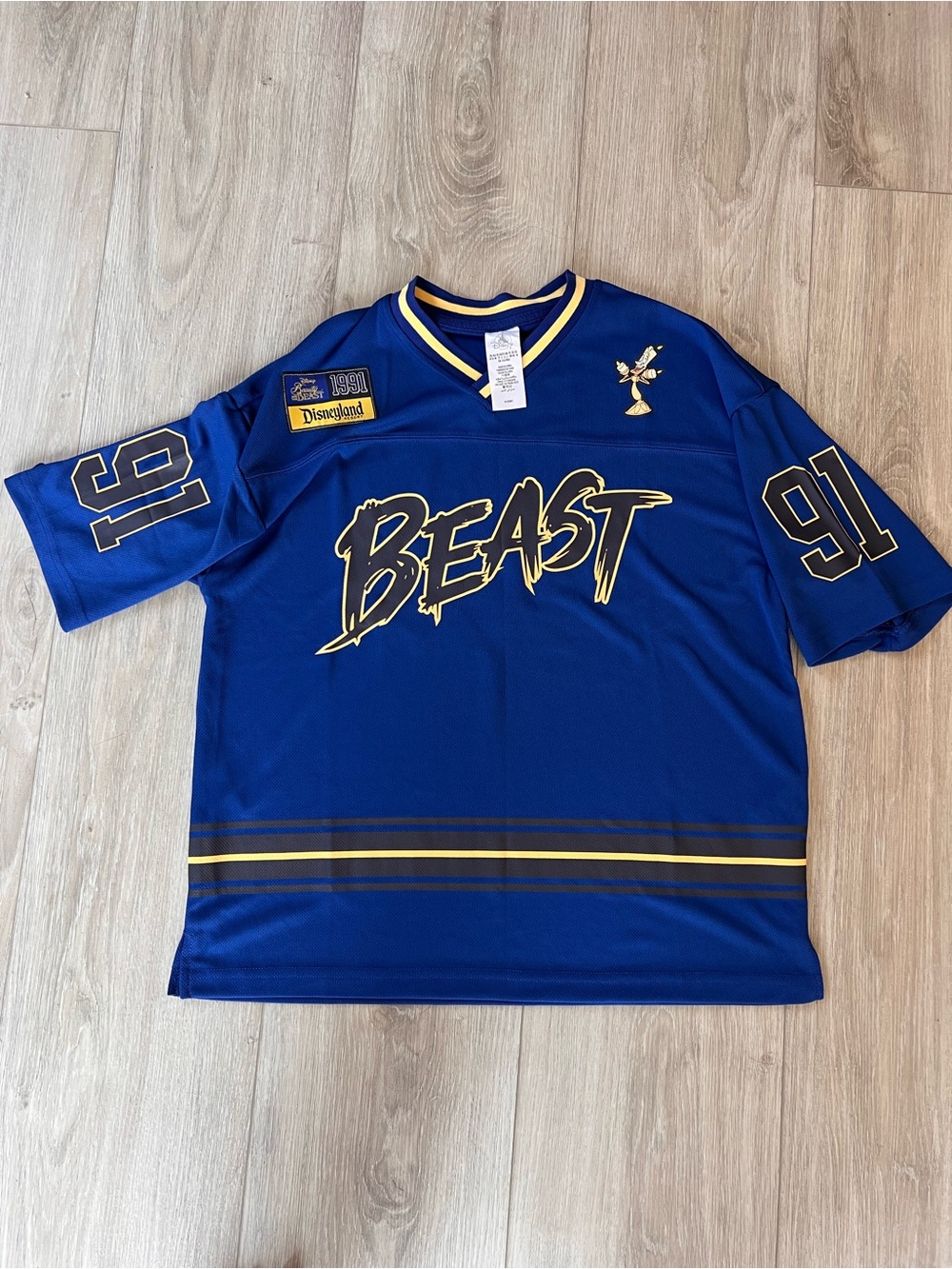 Disney Blue and Yellow "Beast" Men's Athletic Jersey